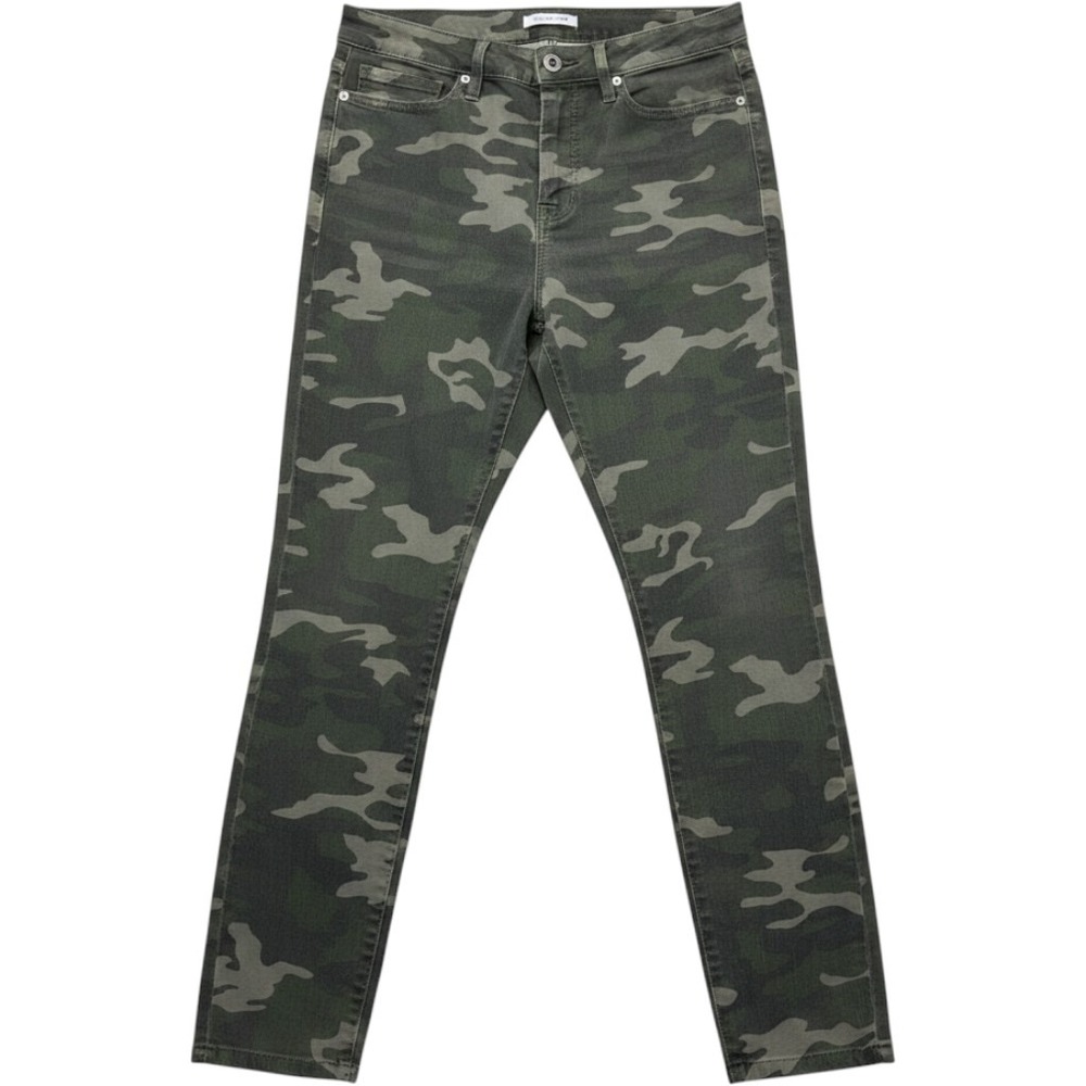 Good American Good Legs Camo Skinny Jeans Womens 12/31 Green Camouflage GL403AT